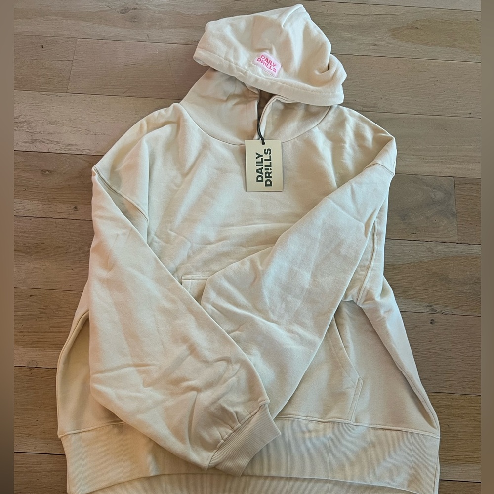 Daily Drills SET: oversized hoodie and Joggers with pink patch